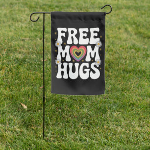 Free Mom Hug Transgender Lesbian Gay LGBT Pride Garden Flag