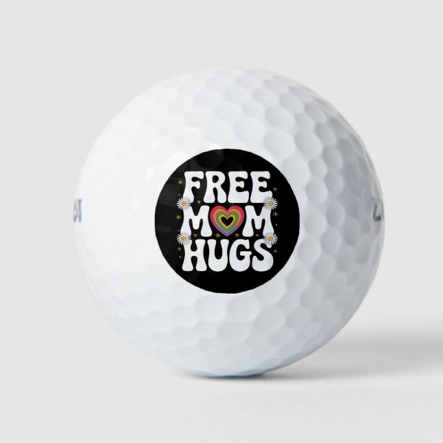 Free Mom Hug Transgender Lesbian Gay LGBT Pride  Golf Balls (Front)