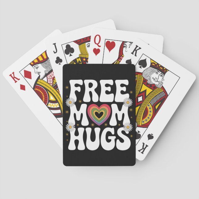 Free Mom Hug Transgender Lesbian Gay LGBT Pride  Poker Cards (Back)
