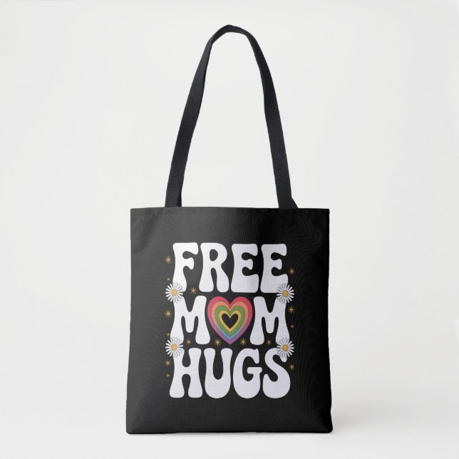 Free Mom Hug Transgender Lesbian Gay LGBT Pride  Tote Bag (Front)
