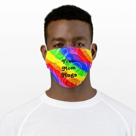 Free mom hugs adult cloth face mask (Worn)