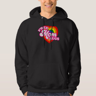 Free Mom Hugs For Women Lgbtq Gay Pride Hoodie