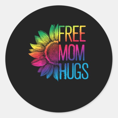 Free Mom Hugs Gay Pride Gift Classic Round Sticker