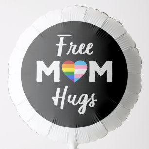 Free Mom Hugs II - Rainbow Gay Trans Pride Balloon