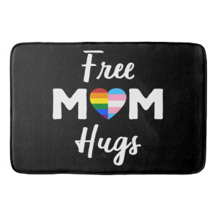 Free Mom Hugs II - Rainbow Gay Trans Pride Bath Mat