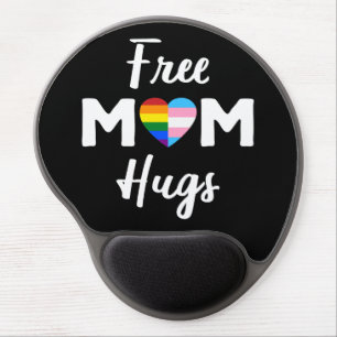 Free Mom Hugs II - Rainbow Gay Trans Pride Gel Mouse Pad