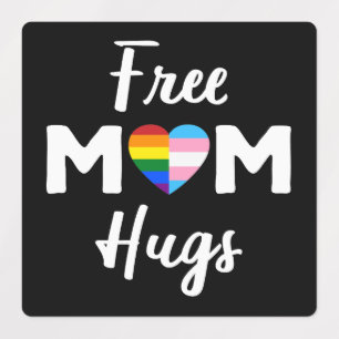 Free Mom Hugs II - Rainbow Gay Trans Pride Labels