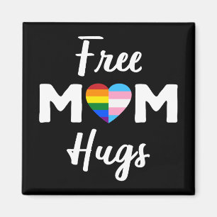 Free Mom Hugs II - Rainbow Gay Trans Pride Magnet