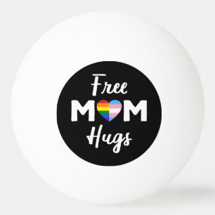 Free Mom Hugs II - Rainbow Gay Trans Pride Ping Pong Ball