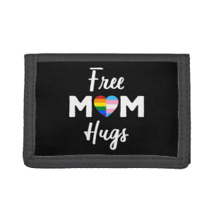 Free Mom Hugs II - Rainbow Gay Trans Pride Tri-fold Wallet