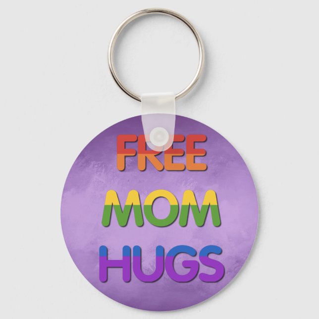 Free Mom Hugs Keychain (Front)