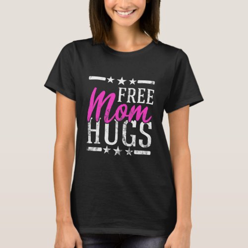 Free Mom Hugs Lesbian Gay LGBT Proud Mother T_Shirt