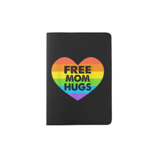 Free Mom Hugs LGBT Acceptance LGBTQ Rights Passport Holder