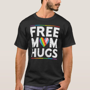 Free Mom Hugs LGBT Pride Parades rainbow transgend T-Shirt