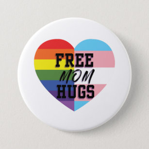 Free Mom Hugs LGBTQ Buttons
