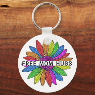 Free Mom Hugs LGBTQIA+ Pride Support Keychain