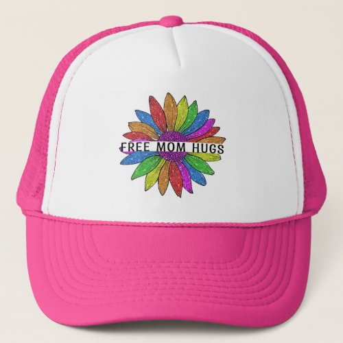 Free Mom Hugs LGBTQIA Pride Support Trucker Hat