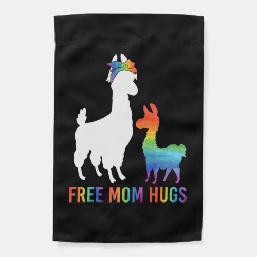 Free Mom Hugs Mama Llama Garden Flag