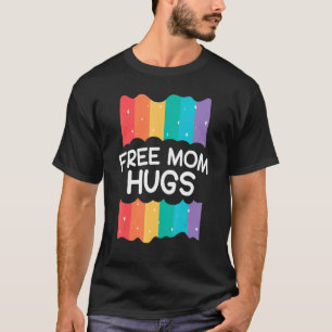 Free Mom Hugs Messy Bun Rainbow Lgbt Pride 1 T-Shirt