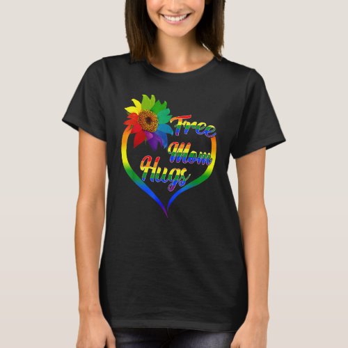 Free Mom Hugs Pride  Free Mom Hugs Gay Transgender T_Shirt
