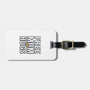 Free Mom Hugs Pride Heart Vintage T-Shirt Design_1 Luggage Tag