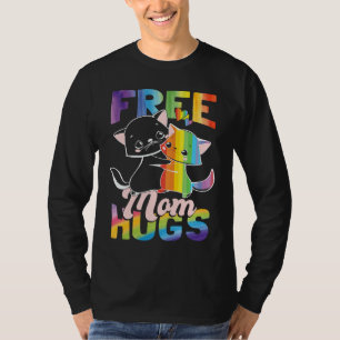 Free Mom Hugs Pride Month LGBT Mom T-Shirt