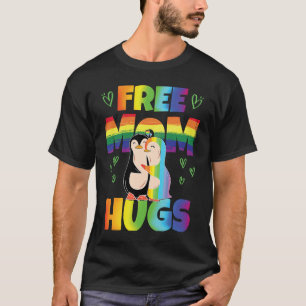 Free Mom Hugs Pride Month Pride Parade Rainbow T-Shirt