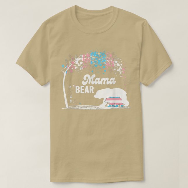 Free Mom Hugs Proud Mama Bear Transgender Pride LG T-Shirt (Design Front)
