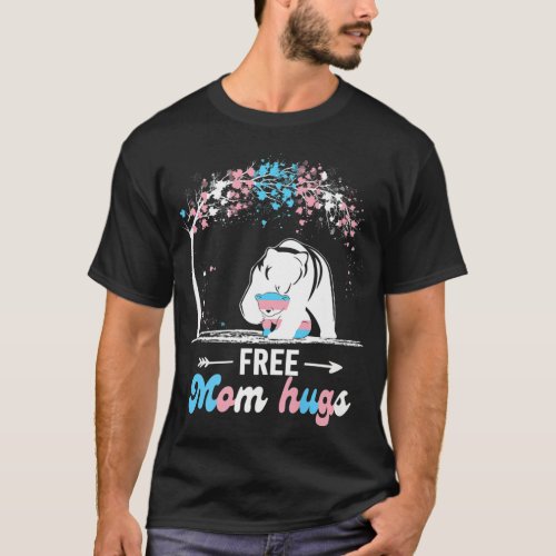 Free Mom Hugs Proud Mama Bear Transgender Pride LG T_Shirt