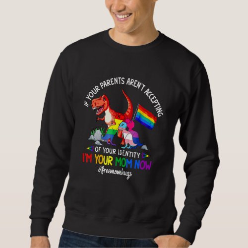 Free Mom Hugs Proud Mamasaurus Gay Pride Lgbt Ally Sweatshirt
