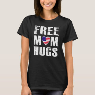 Free Mom Hugs Rainbow Heart LGBT T-Shirt