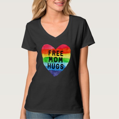 Free Mom Hugs Rainbow Pride Lgbt 1 T_Shirt