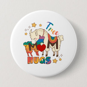 Free Mom Hugs – Rainbow Sheep LGBTQ Pride Hug Button