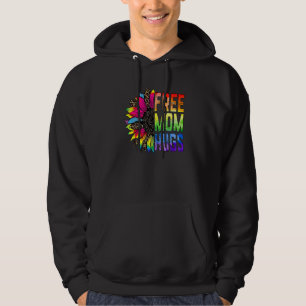 Free Mom Hugs Rainbow Sunflower Gay Pride Lgbtq Ma Hoodie