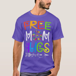 Free Mom Hugs Rainbow Sunflower LGBT Pride Month T-Shirt