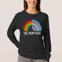 Free Mom Hugs Rainbow Transgender Flag Lgbtq Gay P