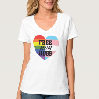 Free Mom Hugs Relaxed V Neck T-Shirt