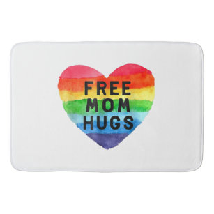 Free Mom Hugs Shirt, Free Mom Hugs Inclusive Pride Bath Mat