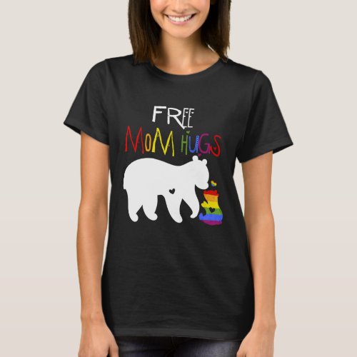   Free Mom Hugs Shirt LGBT Pride Mama Bear Mot T_Shirt