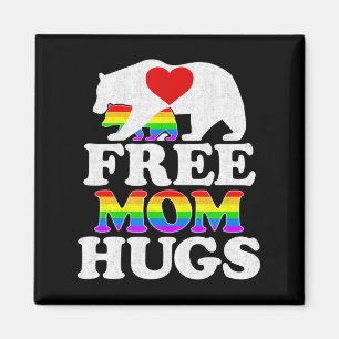 Free Mom Hugs t Women Lgbt Pride Mama Bear Magnet