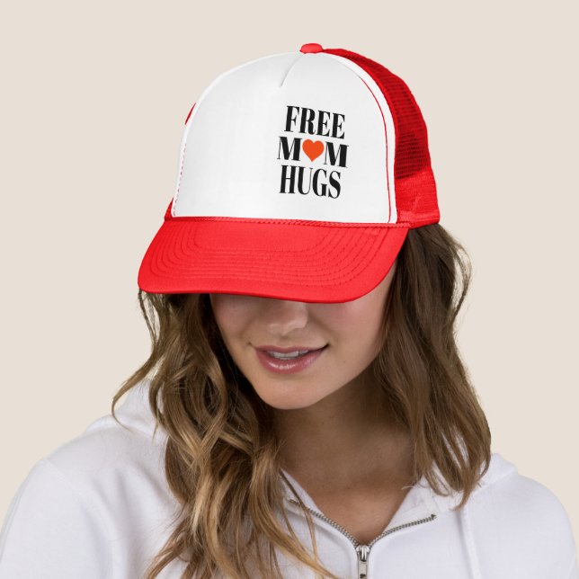 Free Mom Hugs Trucker Hat (In Situ)
