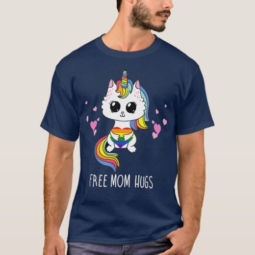 Free Mom Hugs  Unicorn  LGB Kids lover tee 