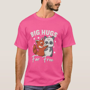 Free Mom Panda Bear hugs Tee Cute funny bear momm