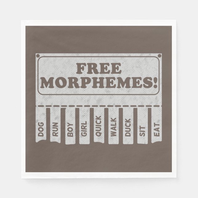 Free Morphemes Napkins (Front)