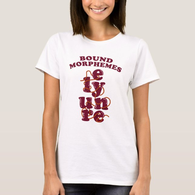 Free Morphemes Phonics Learning English T-Shirt (Front)
