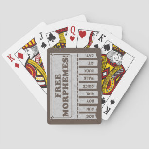 Free Morphemes Poker Cards