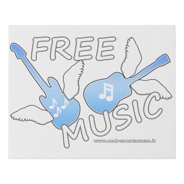Free Music  Faux Canvas Print (Front)