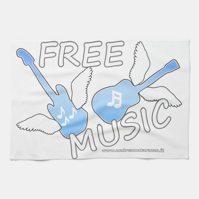Free Music   Kitchen Towel (Horizontal)