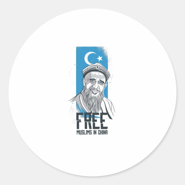 Free muslims classic round sticker (Front)