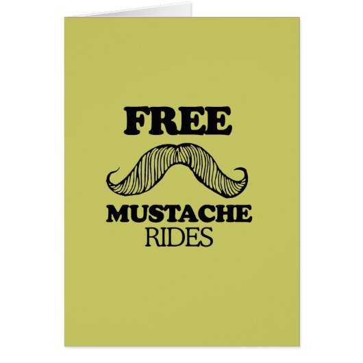 FREE MUSTACHE RIDES CARDS (Front)